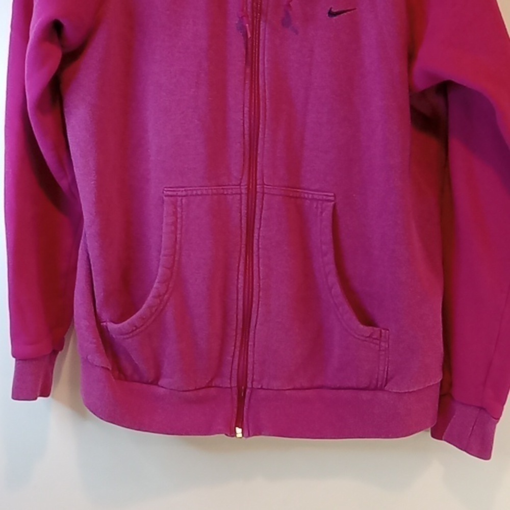 Vintage Y2K Nike Full Zip Hoodie Sweatshirt Women's Sz XL Pink EUC NICE! - Picture 2 of 16